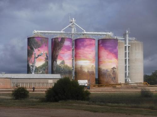 Thallon painted silos