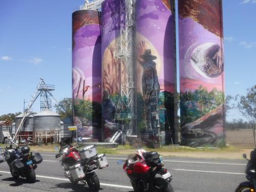 Monto painted silos